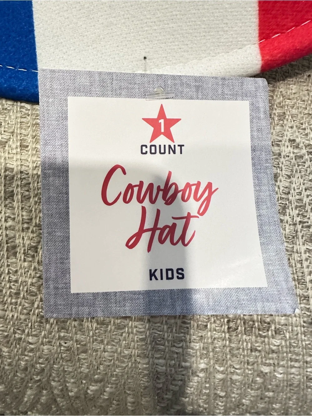 Kids Patriotic Felt Cowboy Party Hats - Pack of 3